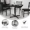 Flash Furniture Square Laminate Table Top, 36" W, 36" L, 31.125" H, Laminate Top, Wood Grain XU-BLKTB-3636-T3030-GG - alternate 2